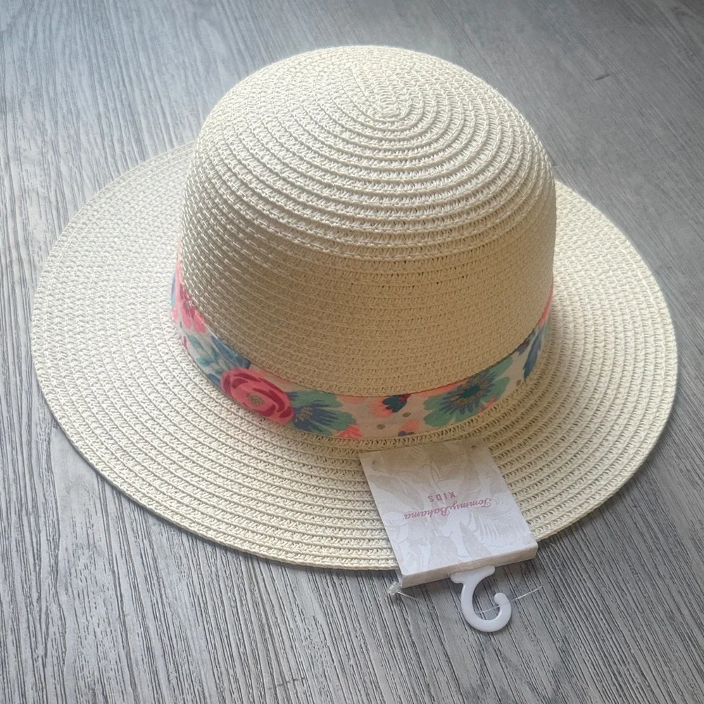 Kids Tommy Bahamas Cream Wide Brim Sun Hat